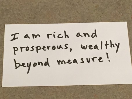 I am rich and prosperous affirmation photo